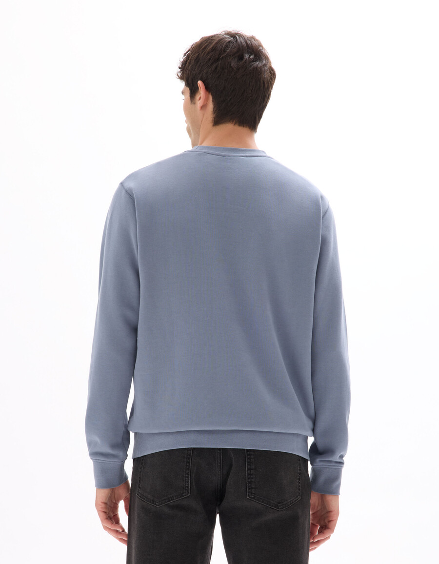 normales rundhals-sweatshirt aus 100 baumwolle