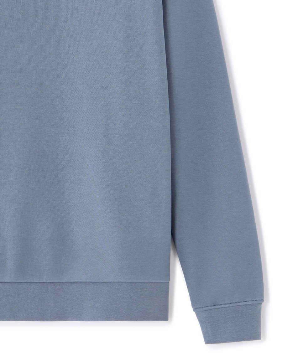 normales rundhals-sweatshirt aus 100 baumwolle