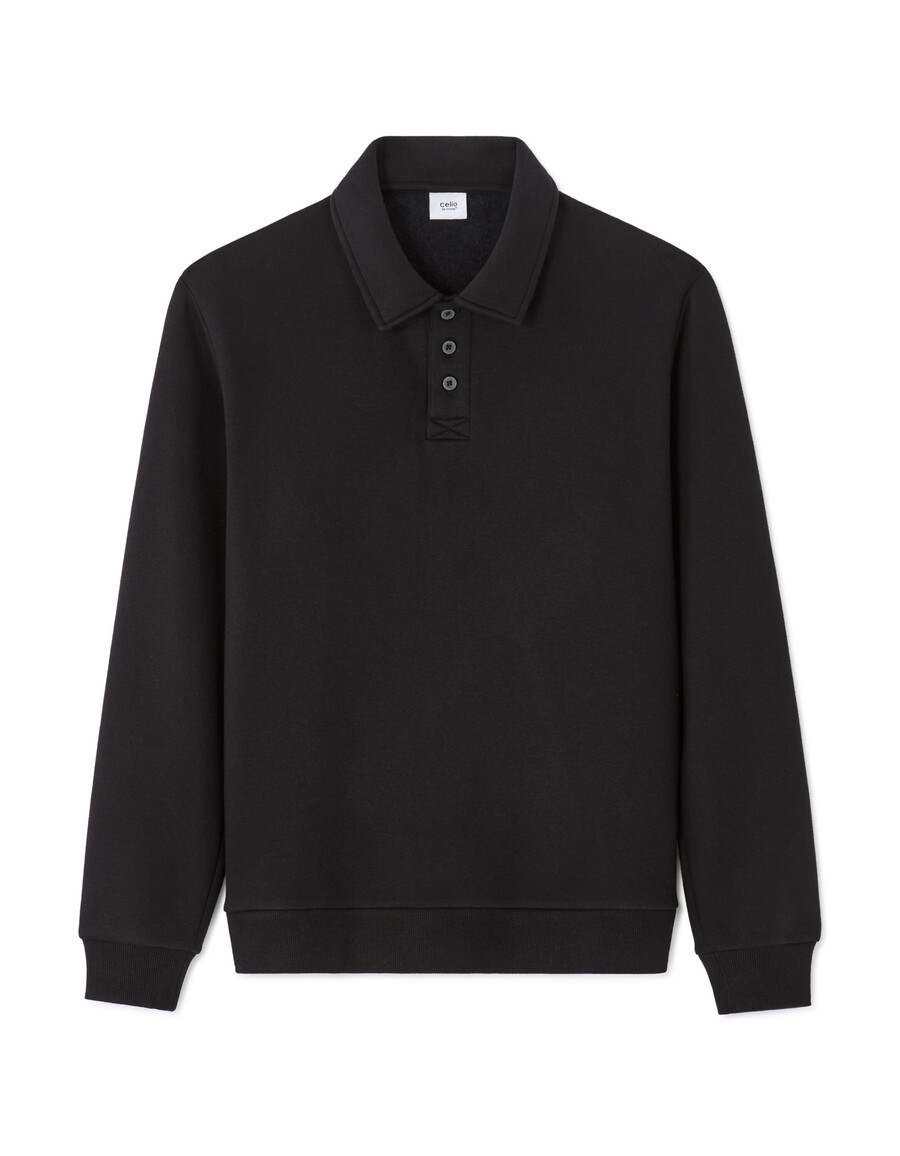 polo-sweatshirt in regulärer passform
