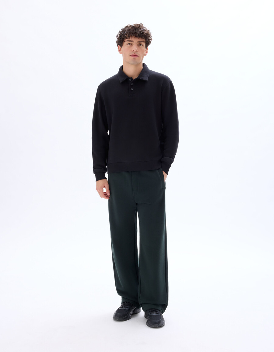 polo-sweatshirt in regulärer passform