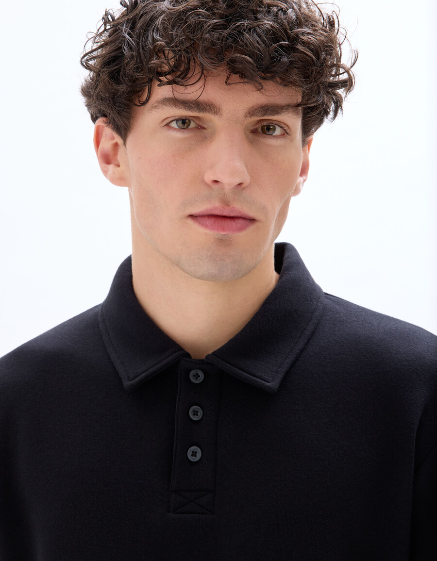 polo-sweatshirt in regulärer passform