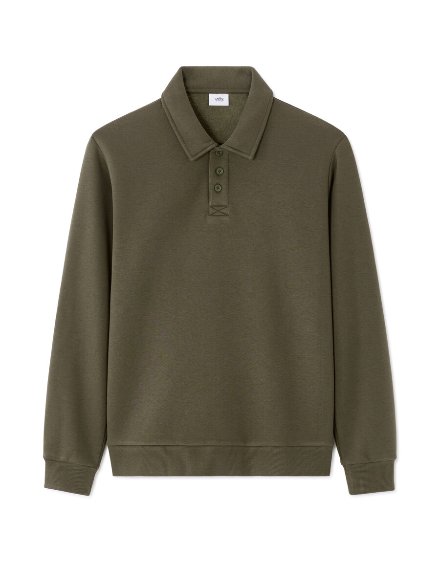 polo-sweatshirt in regulärer passform
