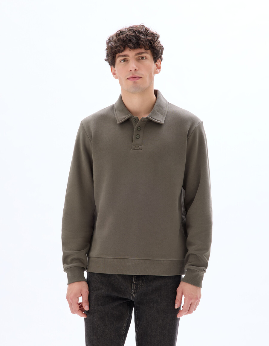 polo-sweatshirt in regulärer passform