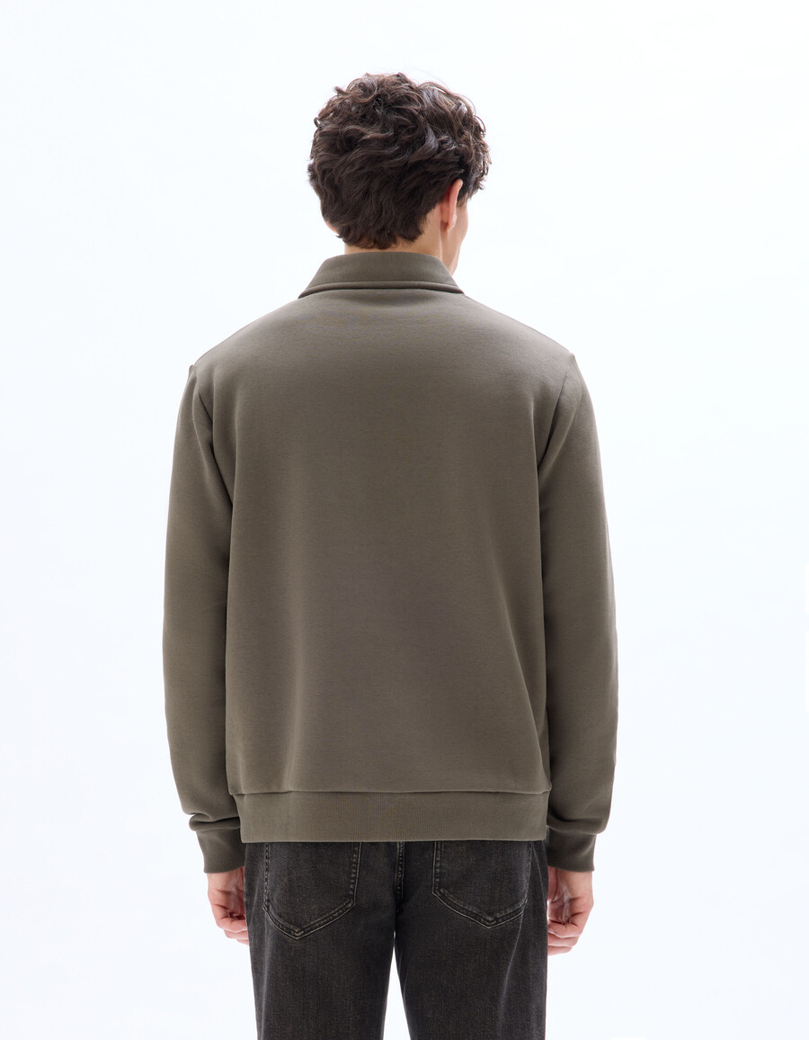 polo-sweatshirt in regulärer passform
