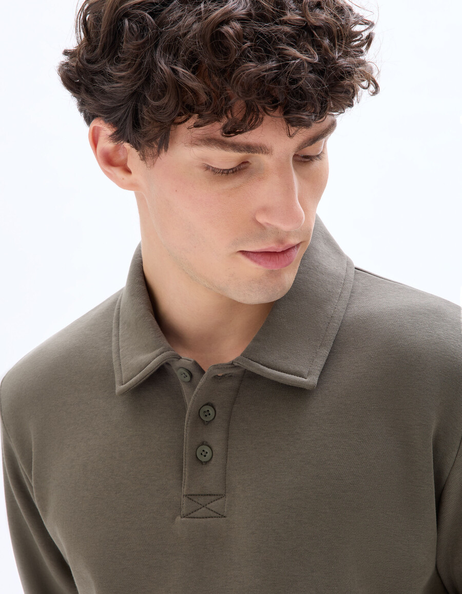 polo-sweatshirt in regulärer passform