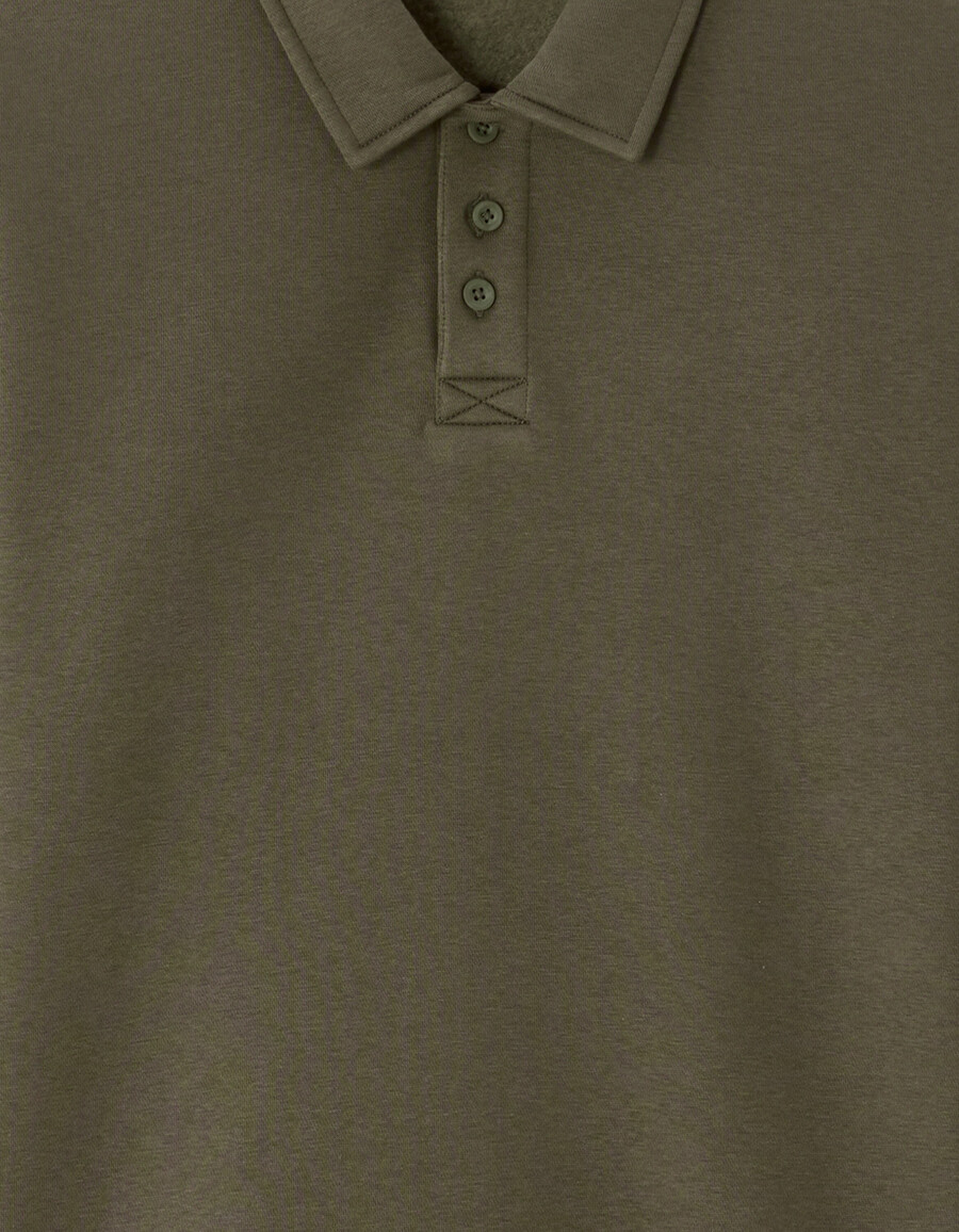 polo-sweatshirt in regulärer passform