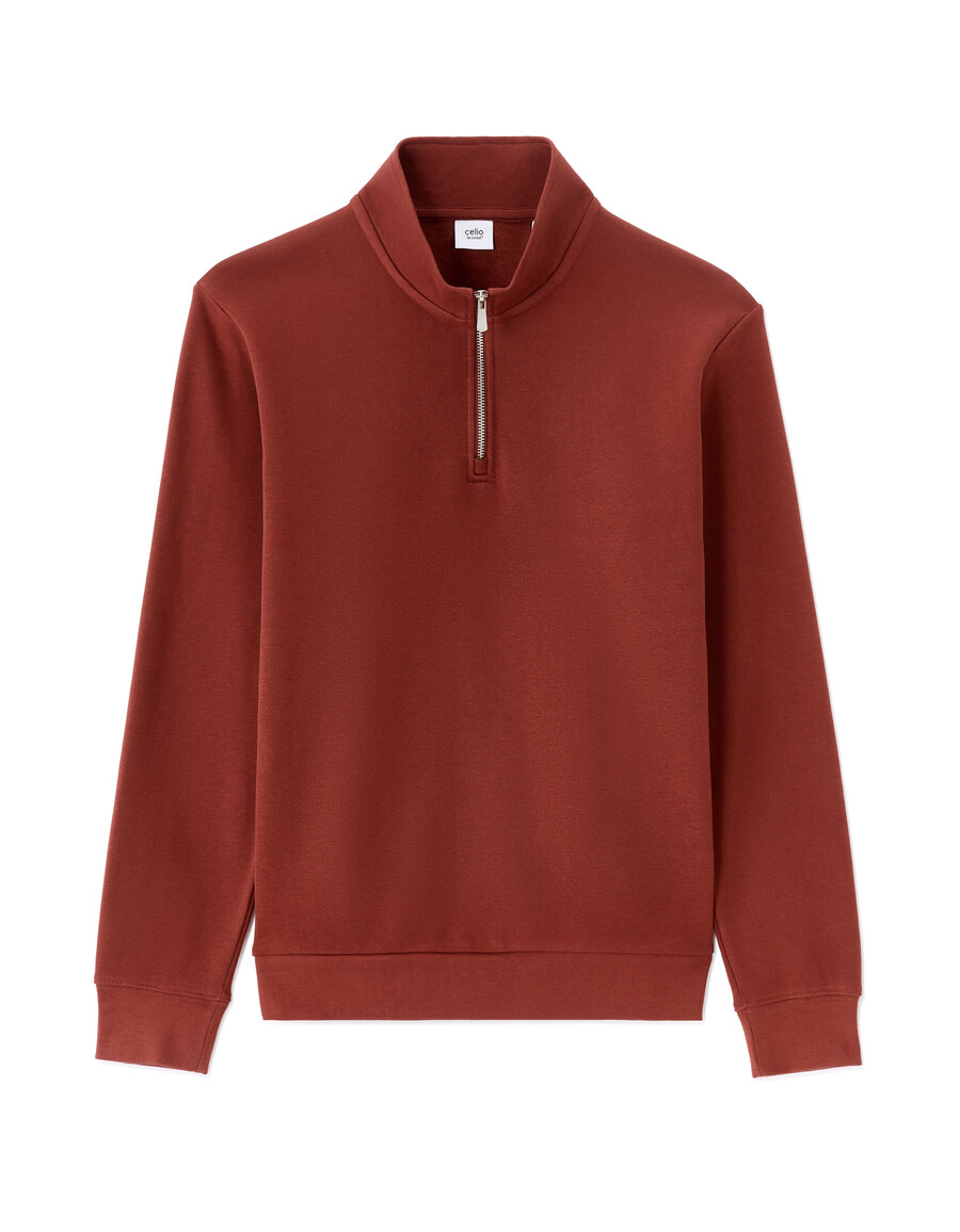 regular fit trucker neck sweatshirt