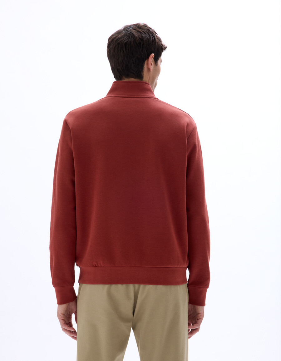 regular fit trucker neck sweatshirt