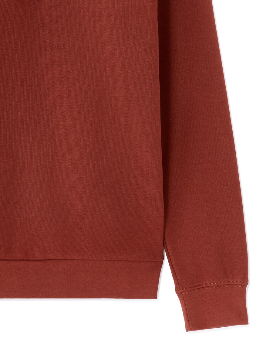 regular fit trucker neck sweatshirt