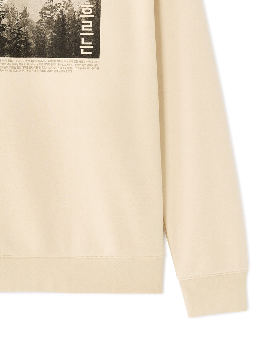 sweatshirt mit rundhalsausschnitt und regulärer passform und asiatischem muster
