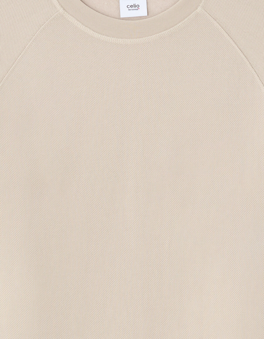 oversized piqué rundhals-sweatshirt
