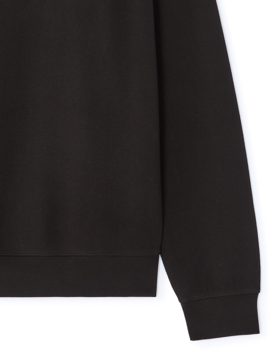 oversized piqué-sweatshirt mit rundhalsausschnitt