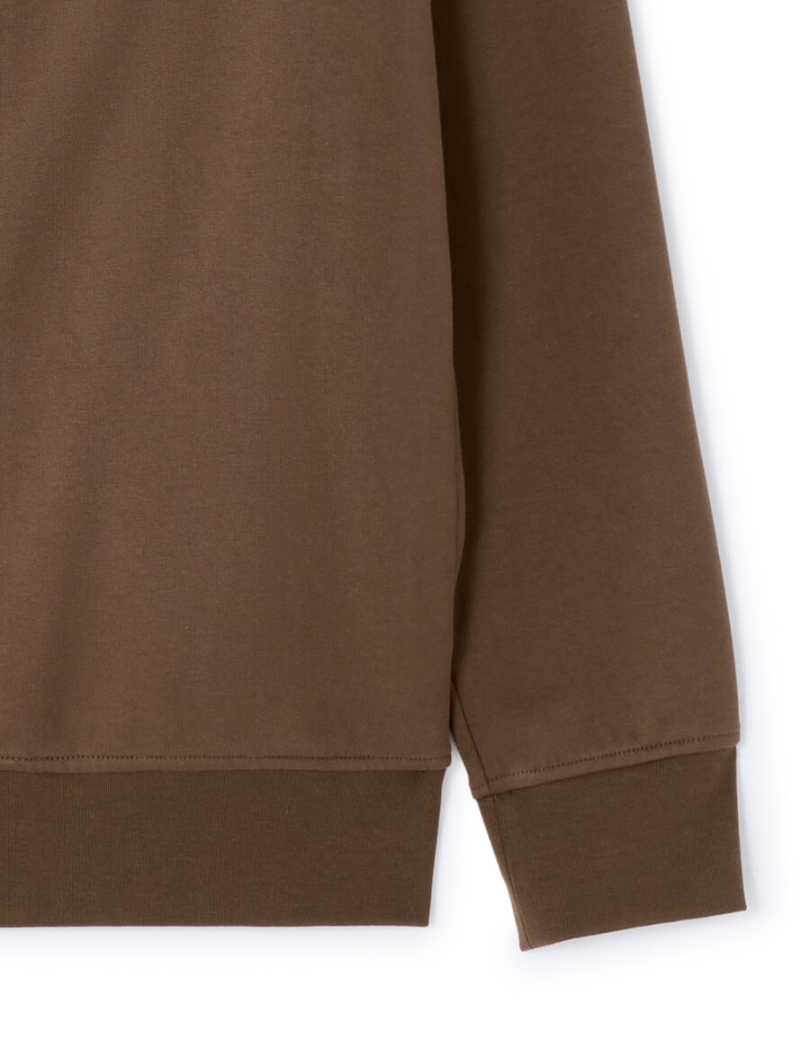 sherpa-gefütterter kapuzenpullover mit reißverschluss