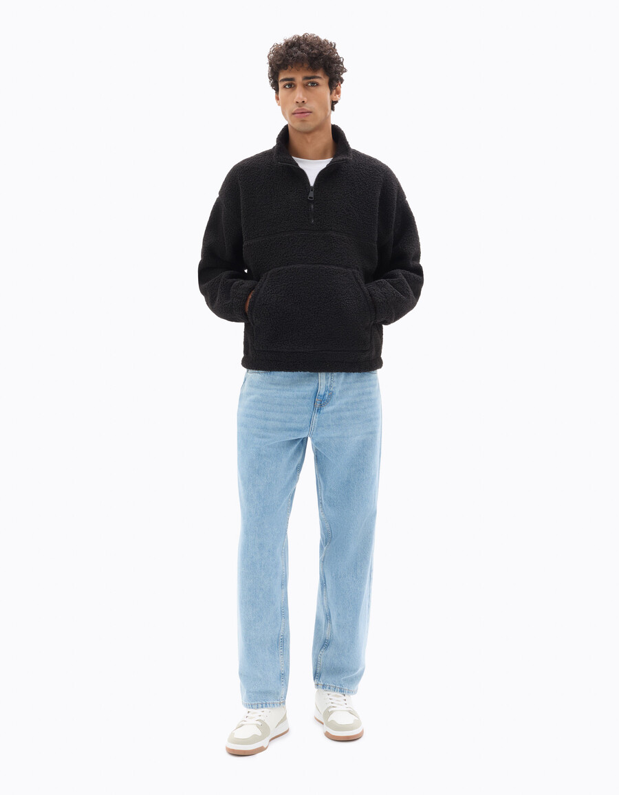 oversized fleece sweatshirt