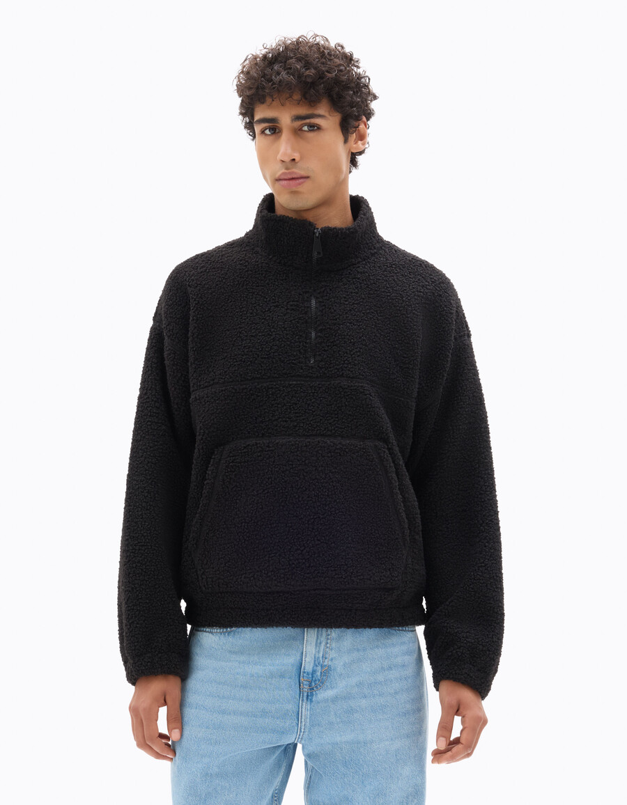 oversized fleece sweatshirt
