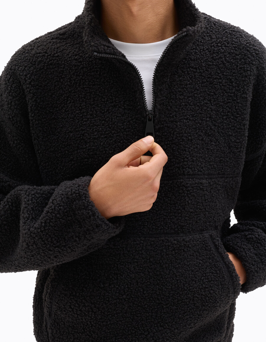 oversized fleece sweatshirt