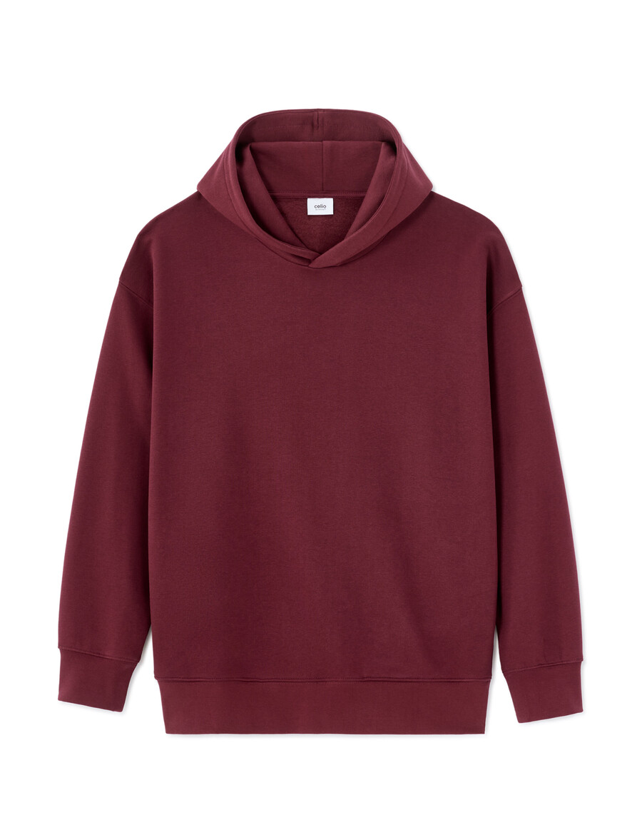 oversize-hoodie aus unifarben