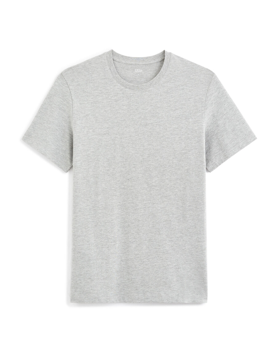 regular fit t-shirt mit rundhalsausschnitt baumwollmischung lange länge