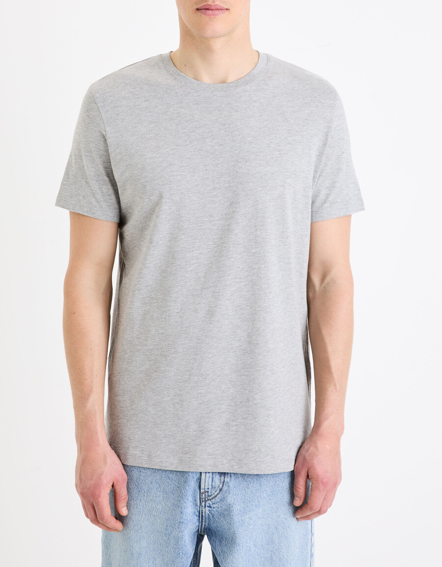 regular fit t-shirt mit rundhalsausschnitt baumwollmischung lange länge