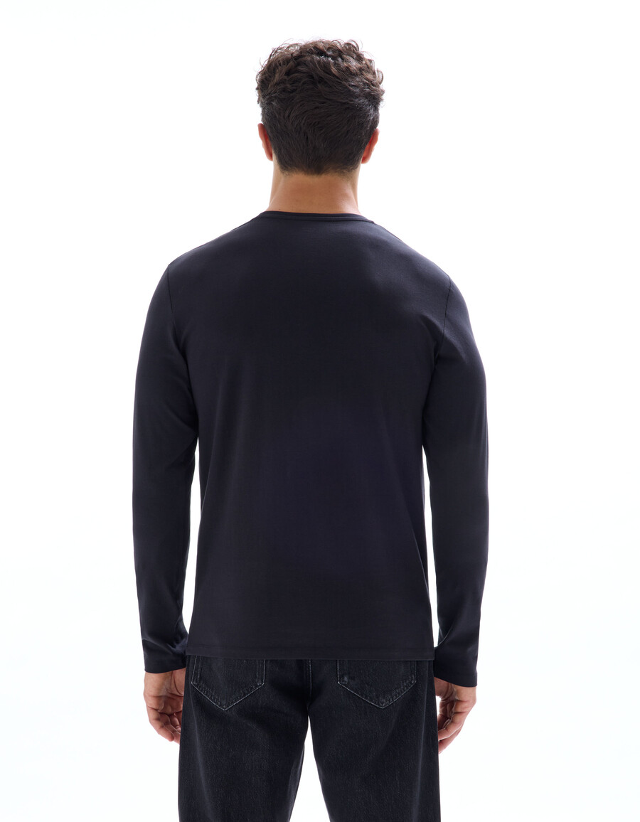 langärmeliges t-shirt mit rundhalsausschnitt