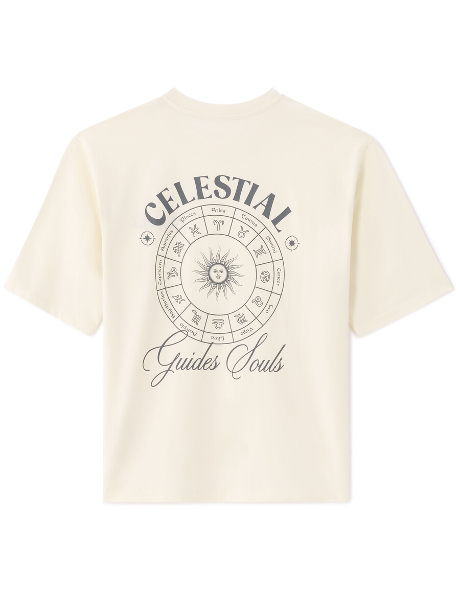 oversized-t-shirt mit rundhalsausschnitt 100 baumwolle astro-print