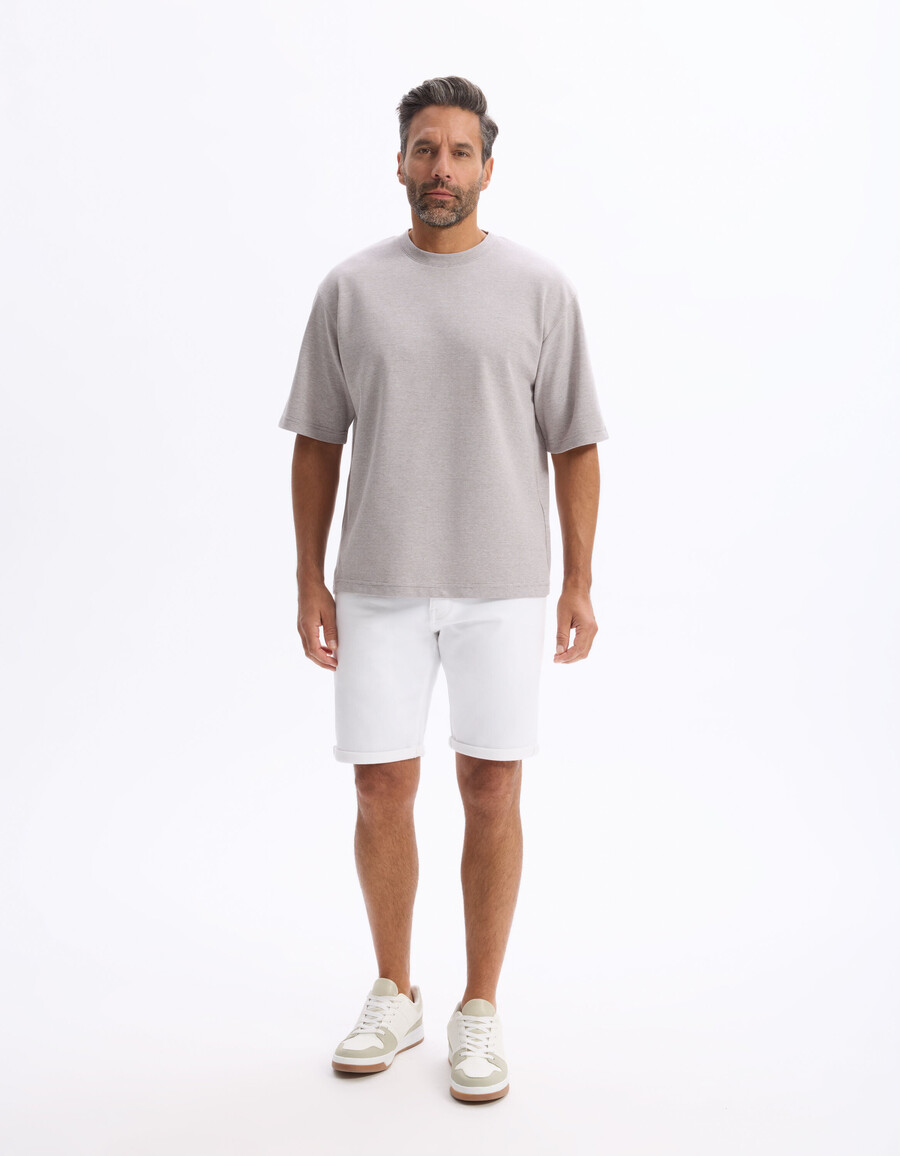 oversized gestreiftes t-shirt mit rundhalsausschnitt