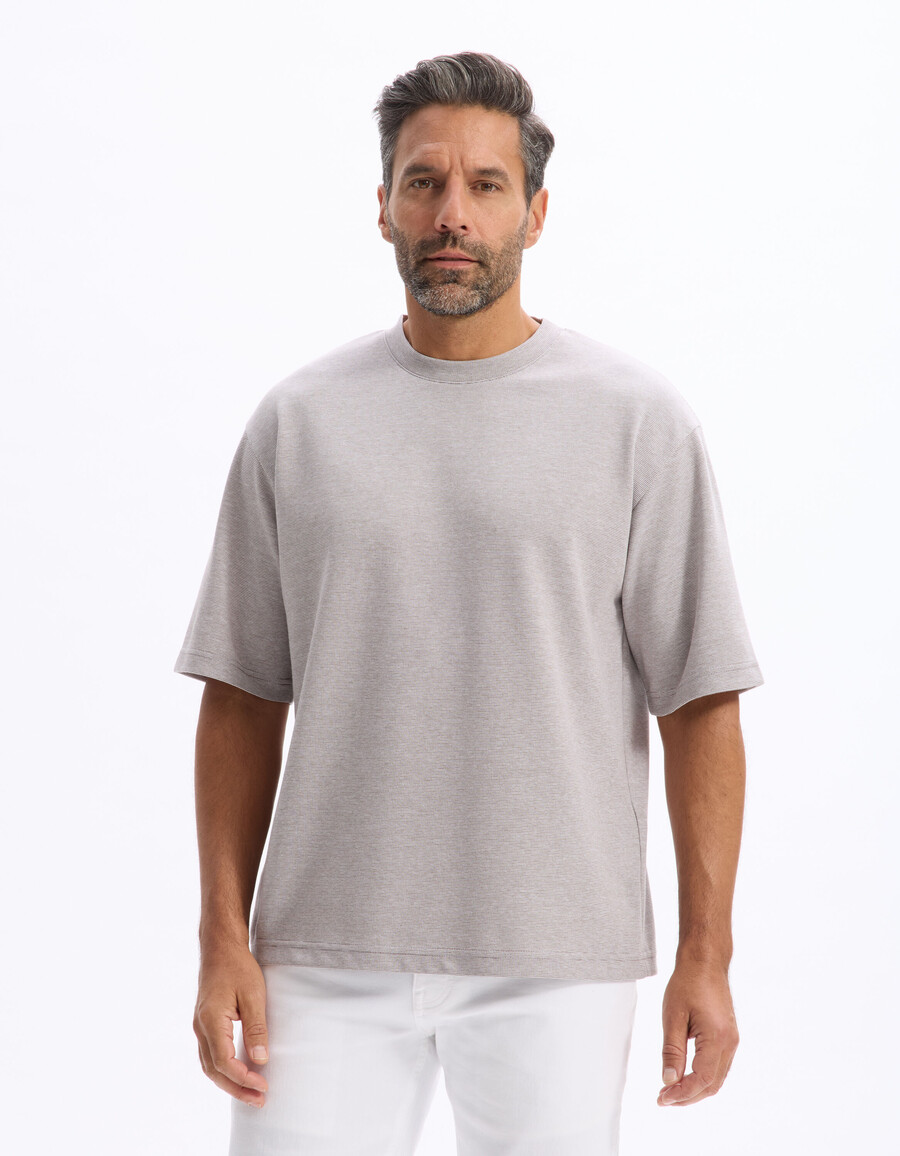oversized gestreiftes t-shirt mit rundhalsausschnitt