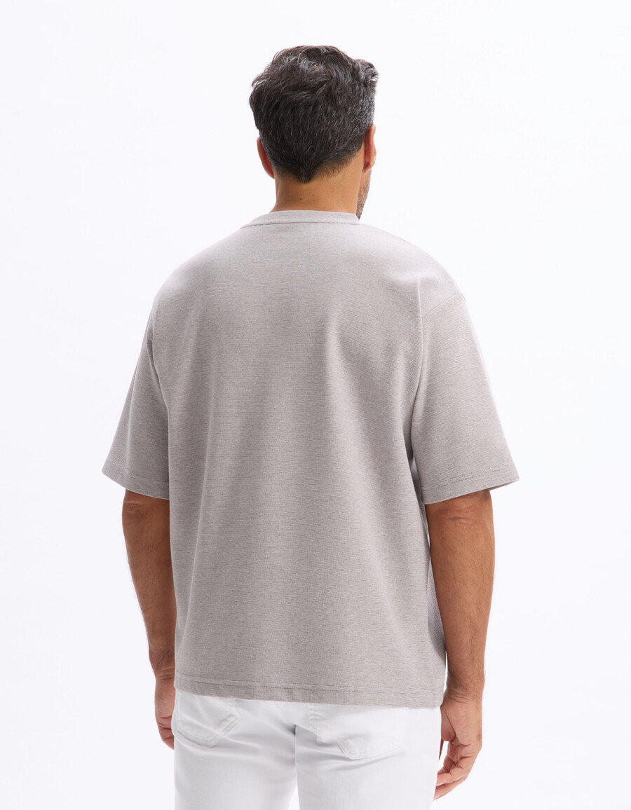 oversized gestreiftes t-shirt mit rundhalsausschnitt