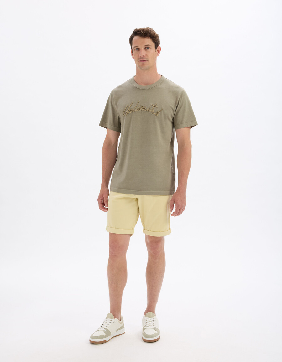 kastenförmiges t-shirt mit rundhalsausschnitt 100 baumwolle
