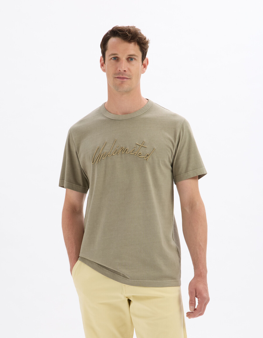kastenförmiges t-shirt mit rundhalsausschnitt 100 baumwolle