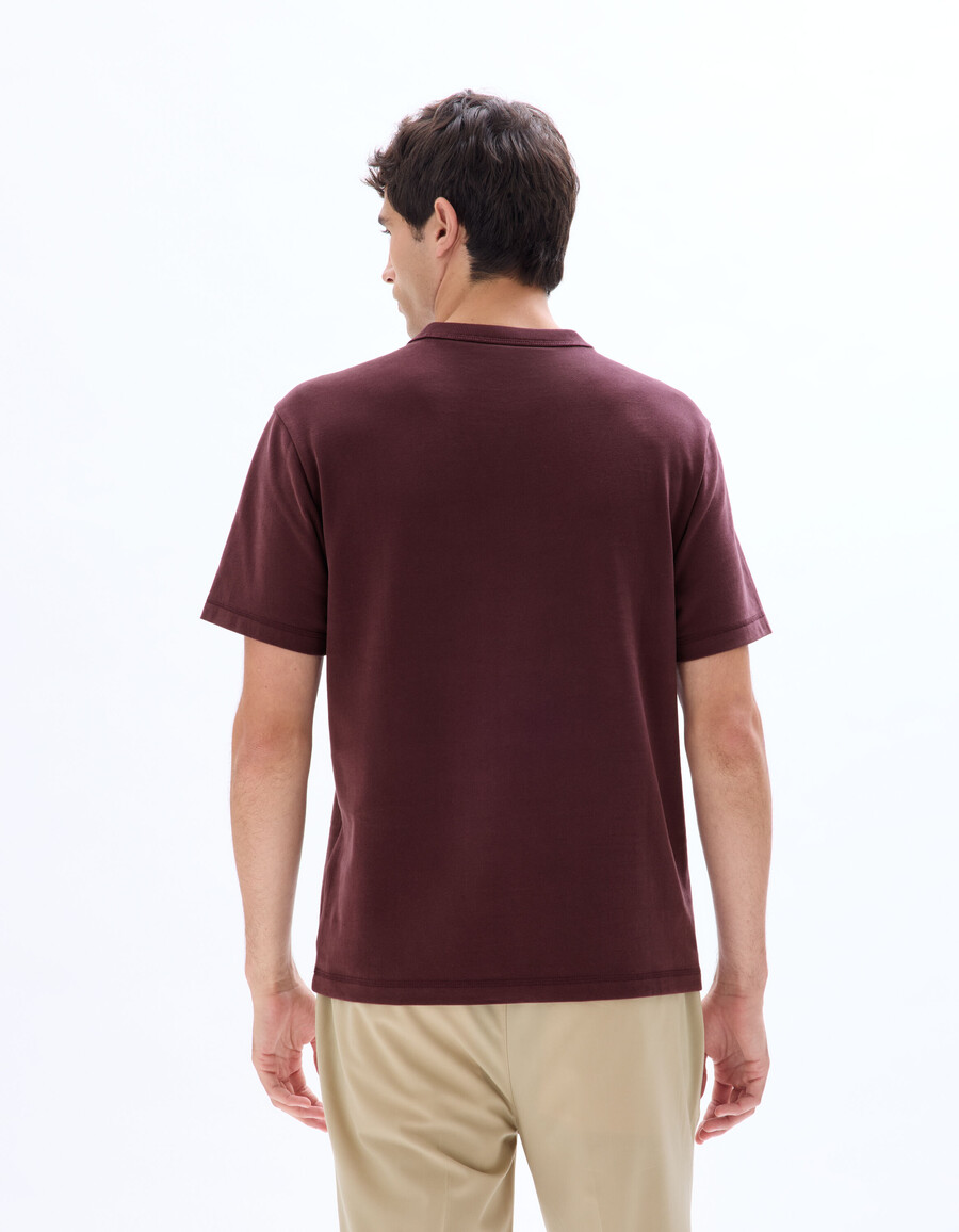 kastenförmiges t-shirt mit rundhalsausschnitt 100 baumwolle