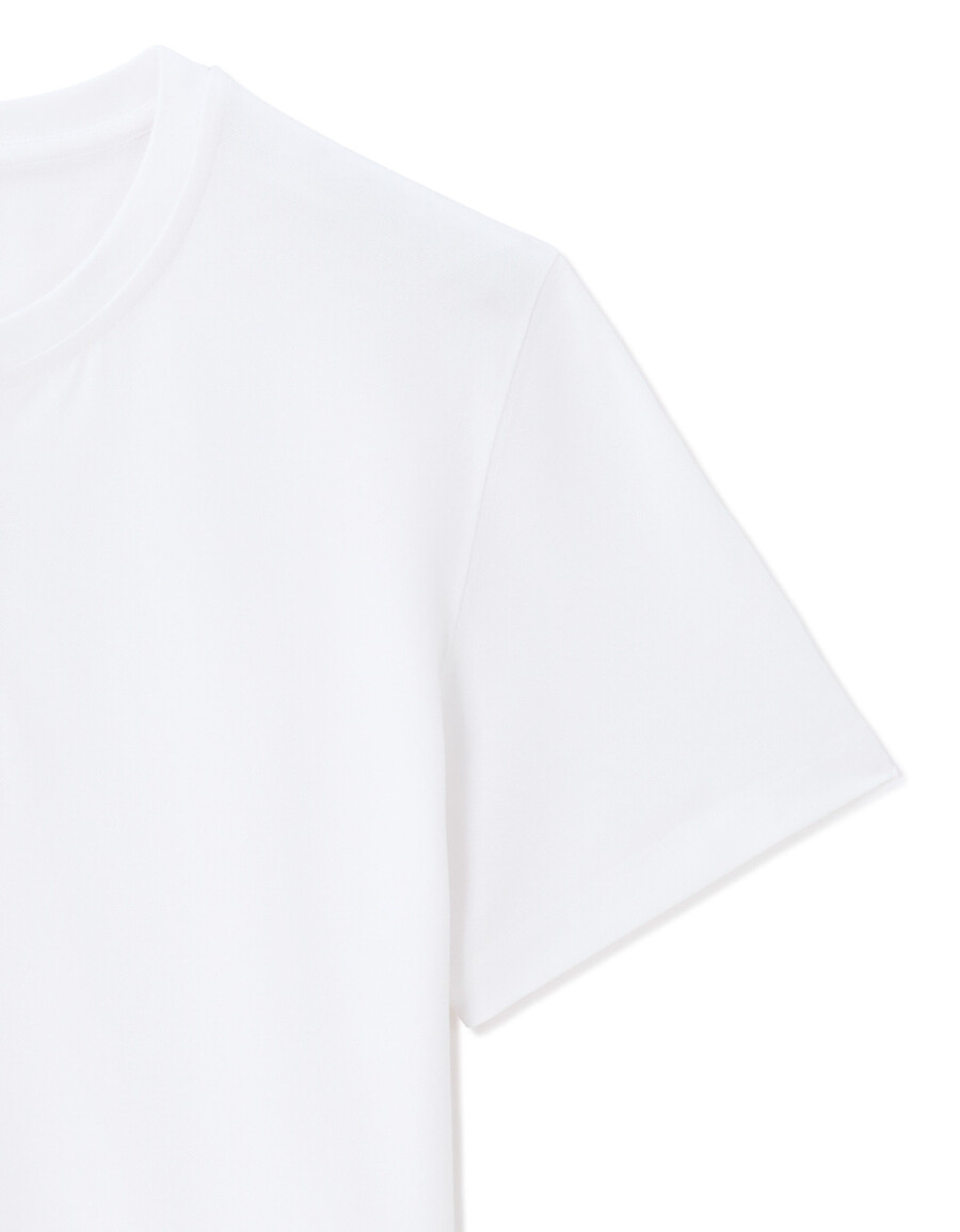 henley-t-shirt in regulärer passform aus stretch-piqué-baumwolle