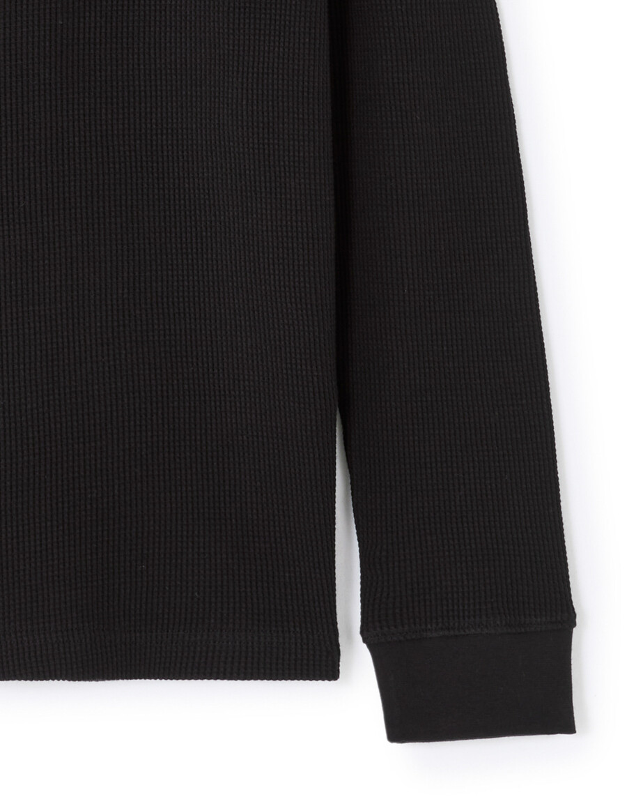 langärmeliges t-shirt in regulärer passform aus waffelstruktur