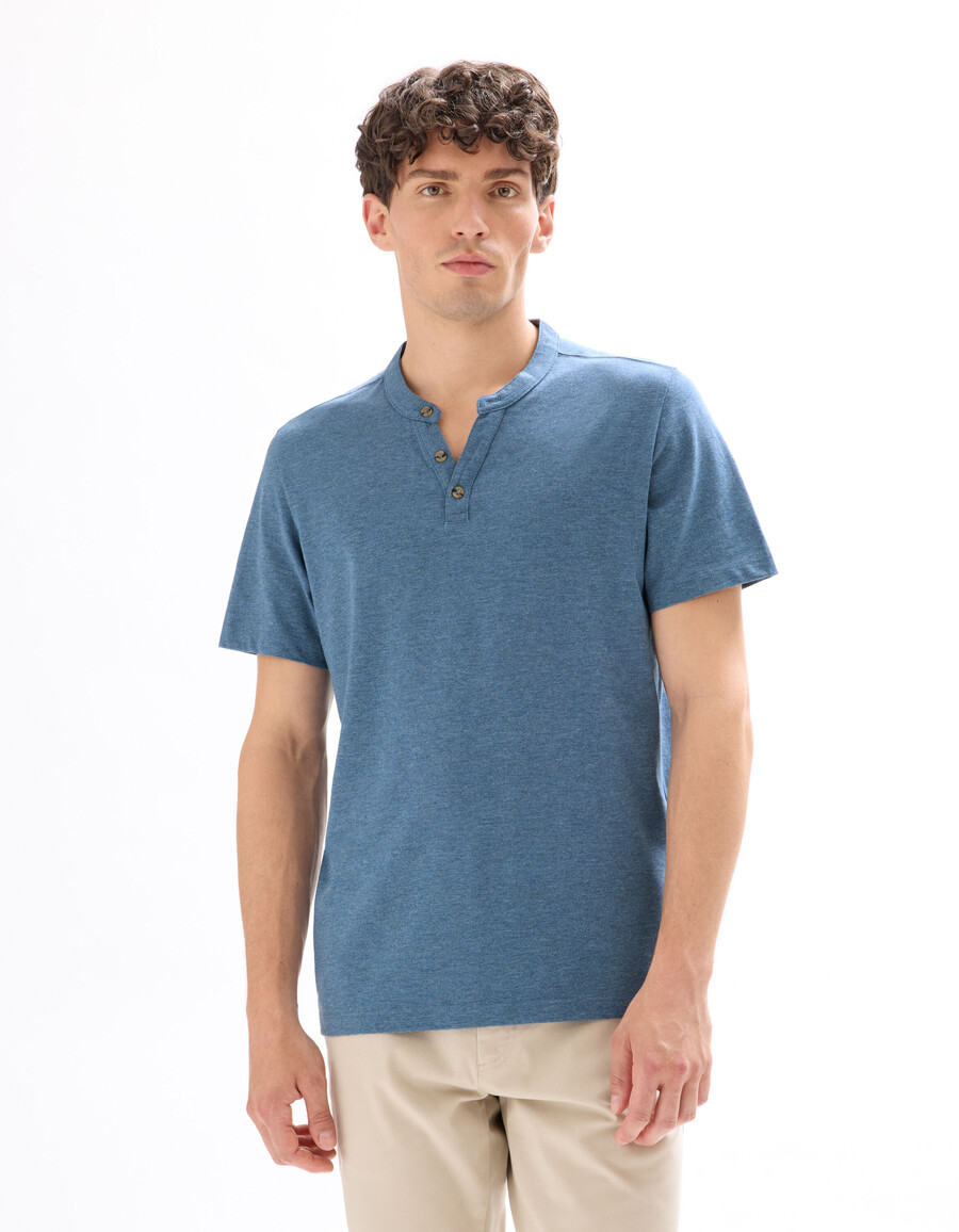 henley-t-shirt in regulärer passform