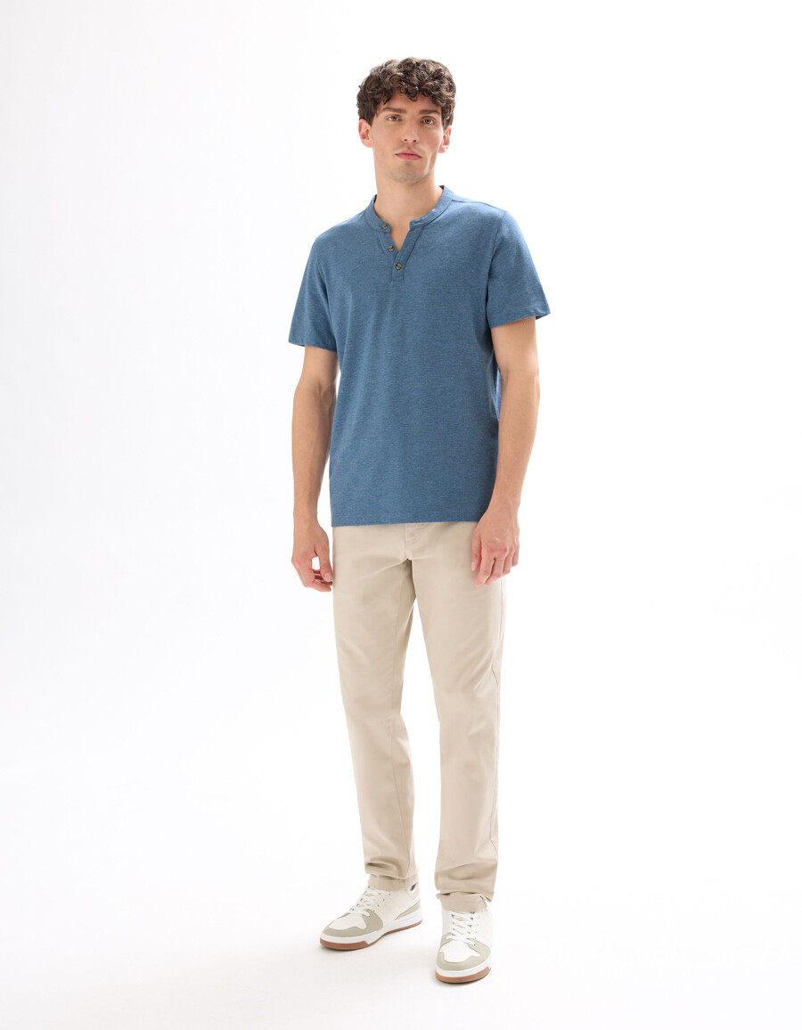 henley-t-shirt in regulärer passform