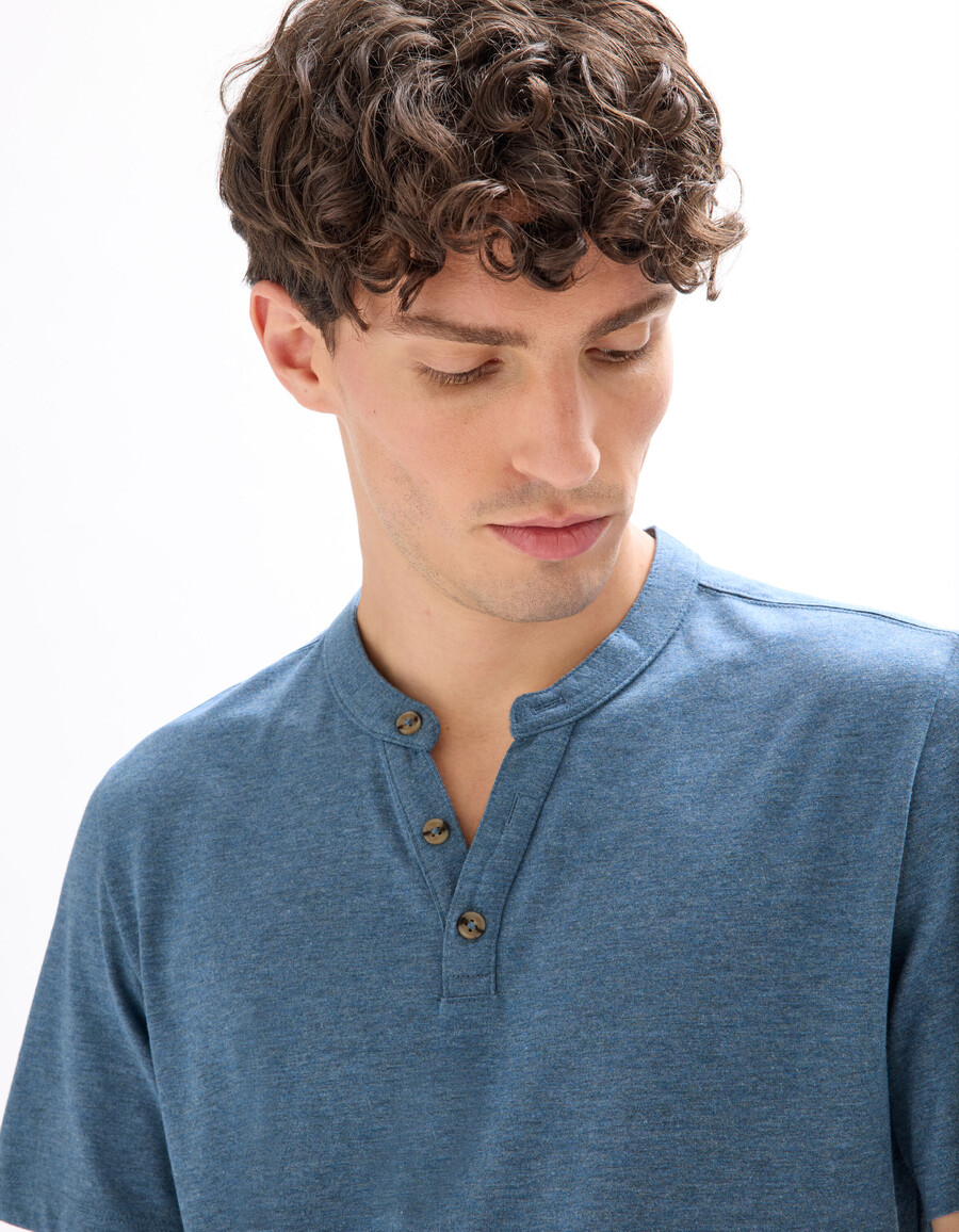 henley-t-shirt in regulärer passform