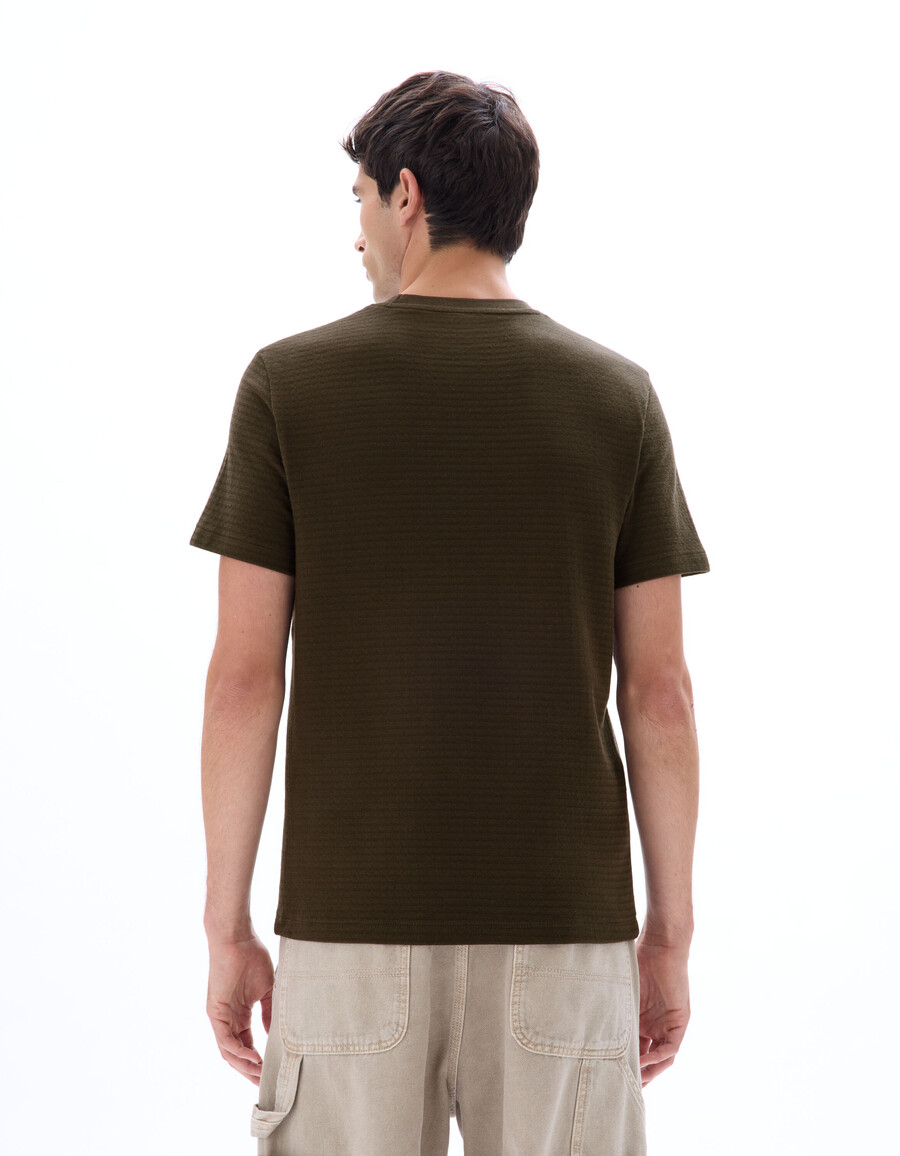 regular fit t-shirt mit rundhalsausschnitt 100 geprägte baumwolle