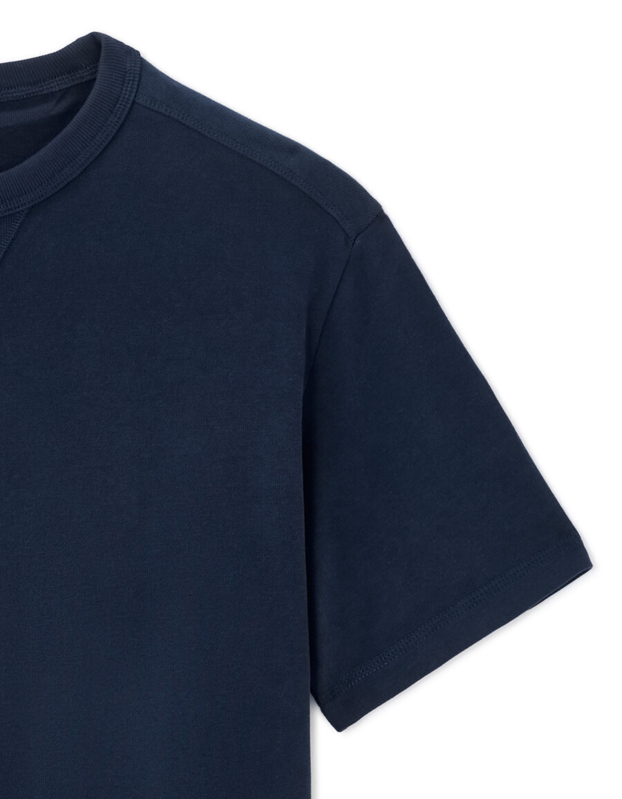 kastenförmiges t-shirt mit rundhalsausschnitt 100 baumwolle