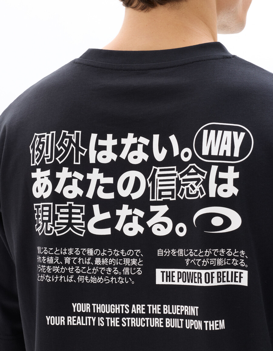 oversized-t-shirt mit rundhalsausschnitt 100 baumwolle bedruckt