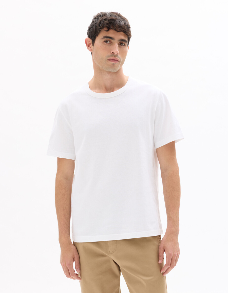 kastenförmiger rundhalsausschnitt 100 schweres baumwoll-t-shirt