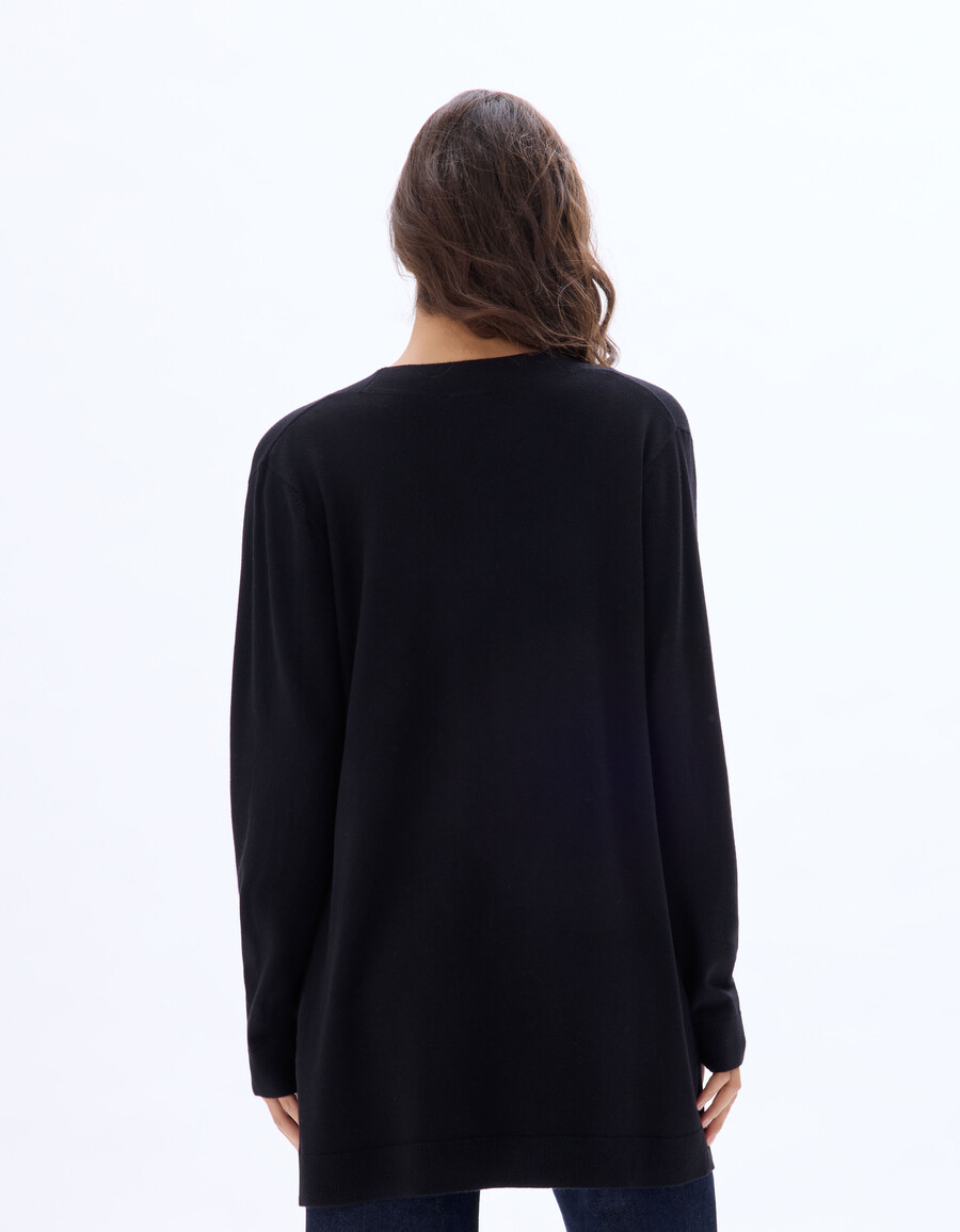 langer feinstrick-cardigan