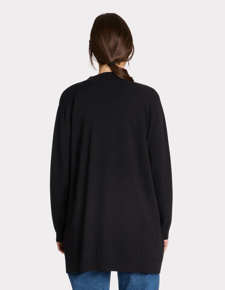 langer feinstrick-cardigan