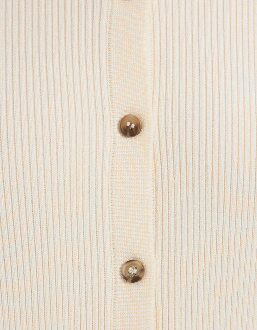 langärmlige strickjacke mit rundhalsausschnitt