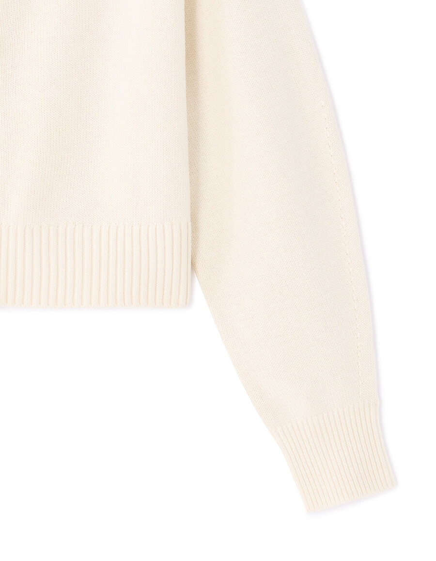 kurzer cardigan aus glattem strick
